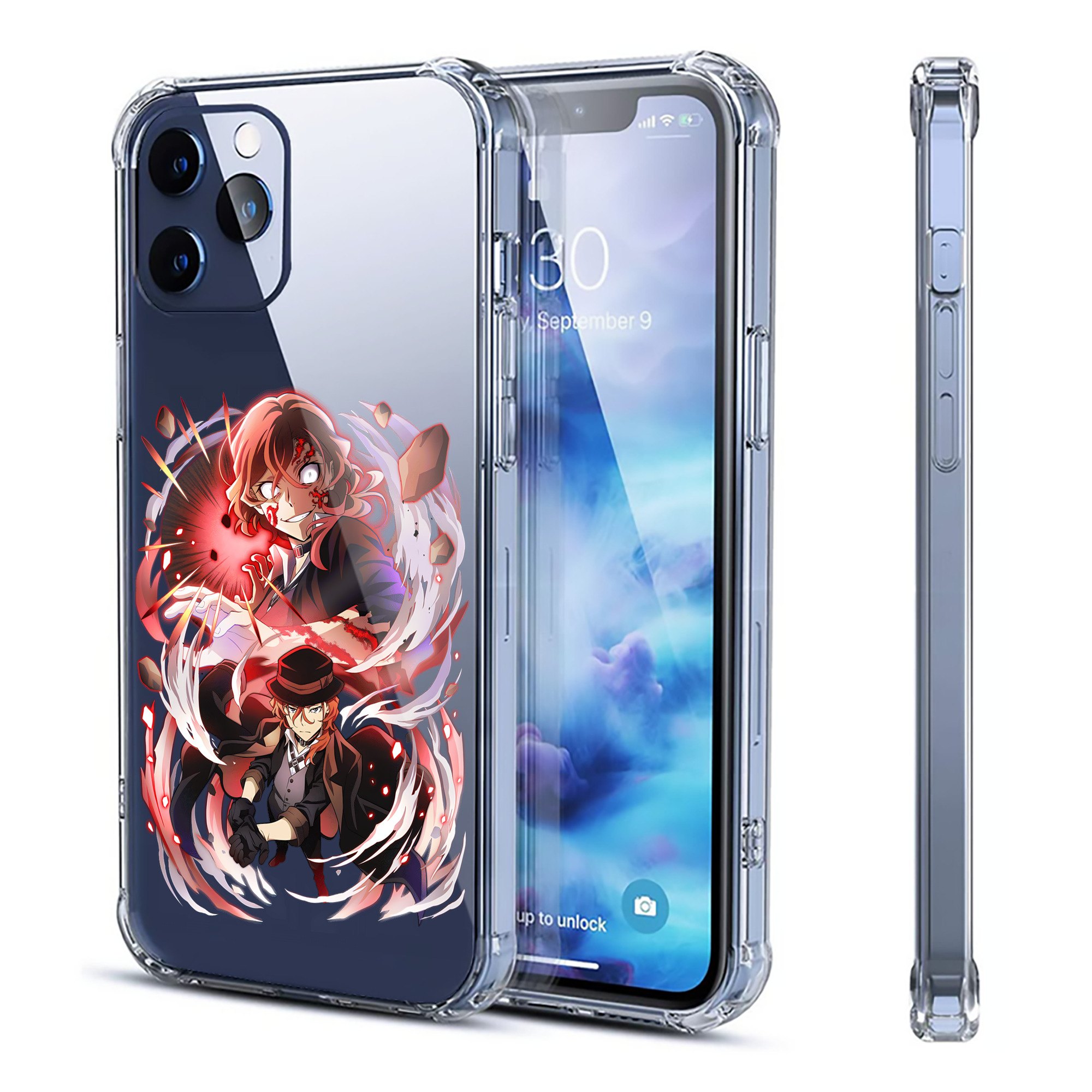 （画像用） 文豪ストレイドッグス Bungo Stray Dogs 【iPhone 12シリーズ対応】透明スマホケース（クリアソフトケース）